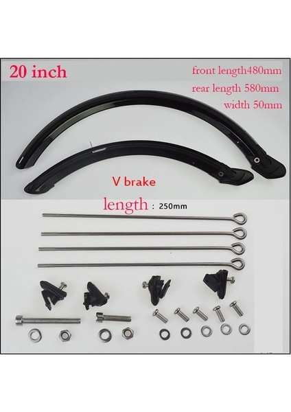 16 Inç Disk Fren Stili Katlanır Bisiklet Çamurluk F Dahon V Fren Diski Fren Bisiklet Çamurluk Ön Arka Çamurluk Katlanır Bisiklet Kanadı (Yurt Dışından)