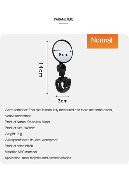 Çap 8 cm Stili Evrensel Bisiklet Dikiz Aynası Gidon Ayarlanabilir Döndür Geniş Açı Dışbükey Ayna Bisiklet Mtb Arka Görüş Bisiklet Aksesuarları (Yurt Dışından) indirimleri
