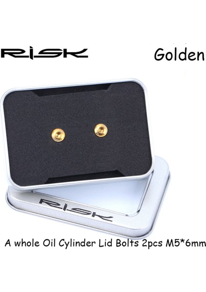 2 Adet-Altın Tarzı Bisiklet Fren Kolu Için Bisiklet Kapak Cıvataları Titanyum Alaşımlı Yağ Silindir Kapak Cıvataları Disk Sabit Vidalı Bisiklet Hidrolik Aksesuarları (Yurt Dışından)