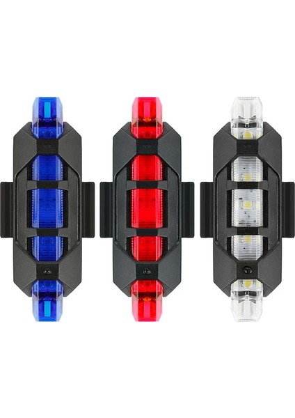 Mavi Stil 5 LED Bisiklet Güvenlik Bisiklet Uyarı Arka Lambası Şarj Edilebilir USB Bisiklet Arka Lambası Taşınabilir Flaş Işığı Süper Parlak Bisiklet Işıkları (Yurt Dışından) modelleri