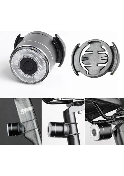Q1 Stili Aero Yuvarlak Koltuk Direği Eyer Dağı Bisiklet Arka Lambası Çok Renkli 5 Mod 5V 2A USB Şarj Güç Göstergesi Kuyruk Feneri (Yurt Dışından) modelleri