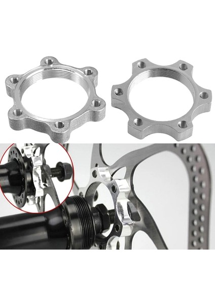 A1 Stili 2 Adet Bisiklet Bisiklet Filibir Dişli Hub Disk Disk Fren Rotor 6 Cıvata Flanş Adaptörü (Yurt Dışından)