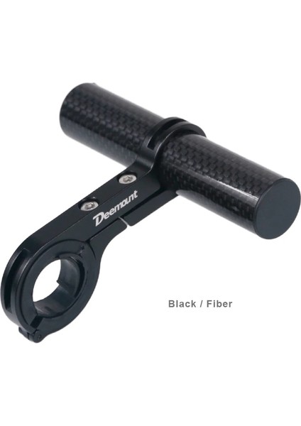 Siyah ve Fiber Tarzı Deemount 10CM Bisiklet Gidon Genişletilmiş Braketi Far Montaj Çubuğu Bilgisayar Tutucu Lamba Alaşım Karbon Fiber Destek Genişletici (Yurt Dışından)