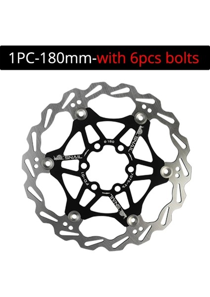 1 Adet 180MM Siyah Stil Snaıl Disk Fren Rotoru Mtb Bisiklet Yüzer Rotor Isı Yayımı mm Paslanmaz Çelik Rotor mm Bisiklet Aksesuarları (Yurt Dışından)
