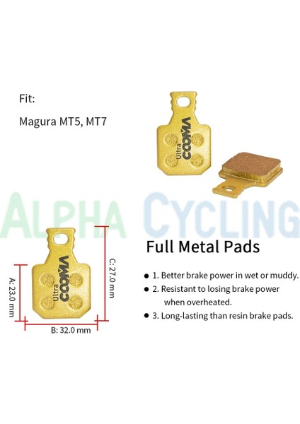 4 Çift, Magura Mt5 Mt7 Kaliper Için Bisiklet Disk Fren Balataları, Altın Tam Metal (Yurt Dışından) fırsatları