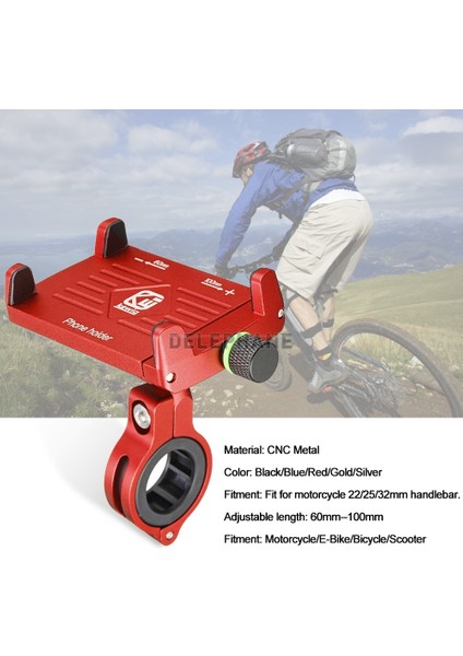 Gümüş Tarzı 360 ° Dönebilen Alüminyum Alaşımlı Bisiklet Bisiklet Telefon Tutucu Rafları Motosiklet Gidon Bağlantıları Kaymaz Kararlı Akıllı Telefon Tutucu (Yurt Dışından) modelleri