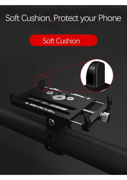 Titanyum ve Alet Stili Gub Bisiklet Cep Telefonu Tutucusu G85 Montaj Braketi Akıllı Telefon Alüminyum Sıkı Metal Mtb Bisiklet Için Samsung Huawei Xiaomi iphone (Yurt Dışından) modelleri