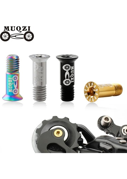 Gümüş Tarzı Muqzı Titanyum Alaşımlı Jokey Tekerlek Vidaları Bisiklet Arka Attırıcı M5 Kasnak Cıvataları Mtb Yol Aksesuarları (Yurt Dışından)