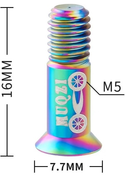 Gümüş Tarzı Muqzı Titanyum Alaşımlı Jokey Tekerlek Vidaları Bisiklet Arka Attırıcı M5 Kasnak Cıvataları Mtb Yol Aksesuarları (Yurt Dışından)