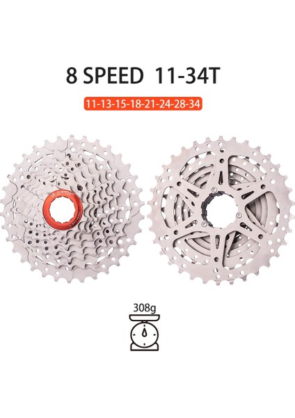 8S11-34TMTB Stili Ztto Mtb Hız Kaset Bisiklet Dişlisi T Kaset Değişken Hızlı Dişli Katlanır Bisiklet Dişlisi (Yurt Dışından)