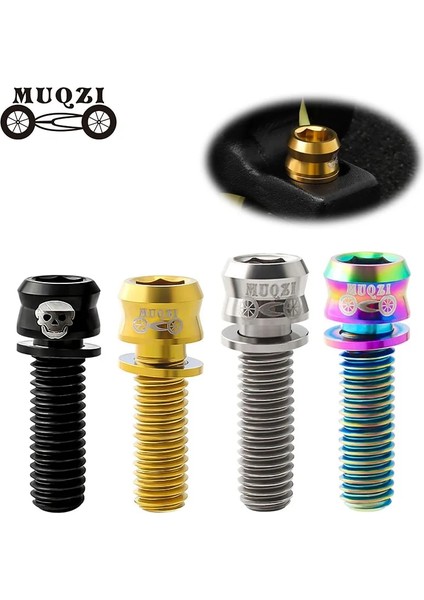 M6-19 Altın Stili Muqzı Bisiklet Disk Fren Vidaları M6 * mm Mtb Yol Bisikleti Gidon Kök Vida Titanyum Alaşımlı Mekanik Kaliper Sabitleme Cıvatası (Yurt Dışından) fırsatları