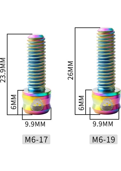 M6-19 Altın Stili Muqzı Bisiklet Disk Fren Vidaları M6 * mm Mtb Yol Bisikleti Gidon Kök Vida Titanyum Alaşımlı Mekanik Kaliper Sabitleme Cıvatası (Yurt Dışından) indirimleri
