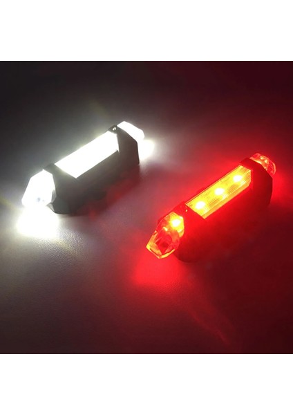 Usb-Kırmızı Mavi Stil Lısm Bisiklet Işığı USB Bisiklet LED Arka Lambası Arka Kuyruk Güvenlik Uyarısı Bisiklete Binme Taşınabilir Işık Şarj Edilebilir Dağ Bisikleti Işıkları (Yurt Dışından)