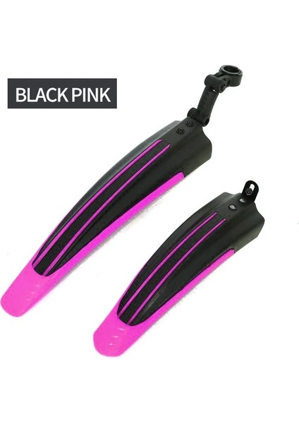 Siyah Pembe Tarzı Inç Bisiklet Evrensel Çamurluk Yol Bisikleti Dağ Bisikleti Çamurluk Yol Ön ve Arka Çamurluk Bisikletbisiklet Aksesuarları (Yurt Dışından)