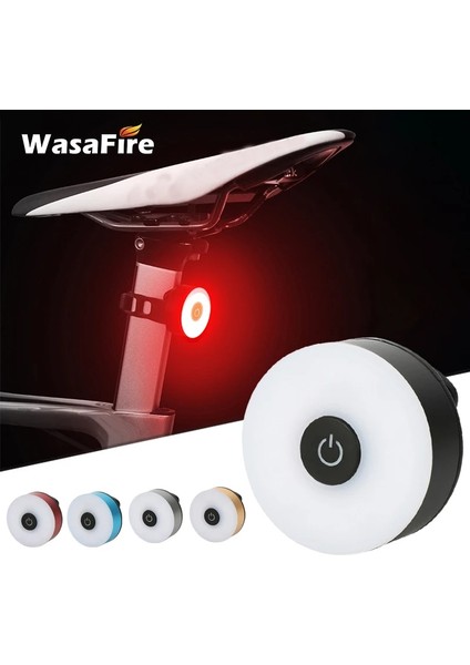 Mavi Arka Lamba A Stili USB Şarj Edilebilir Bisiklet Kuyruk Işık Mini LED Arka Lamba El Feneri Mtb Yol Bisikleti Kask Sırt Çantası Uyarı Işıkları Scooter Fener (Yurt Dışından)