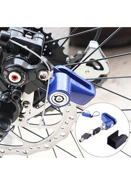 Siyah Stil Hırsızlık Önleyici Bisiklet Fren Disk Kilidi Mtb Bisiklet Motosiklet Elektrikli Scooter Tekerlekler Güvenlik Güvenliği Yaylı Halat Çelik Tel (Yurt Dışından) fırsatları