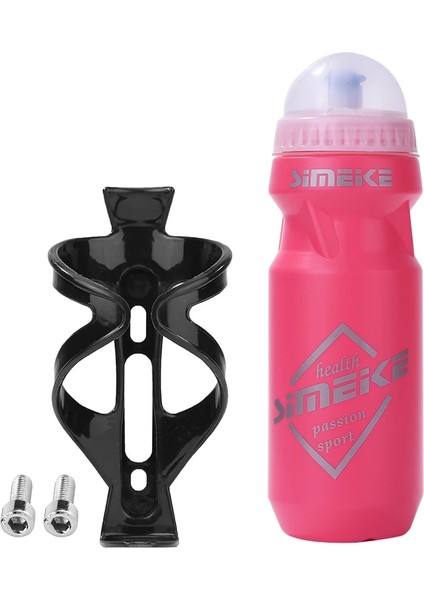 Raf Tarzı Pembe 610ML Bisiklet Sıkma Su Şişesi Açık Mtb Bisiklet Su Isıtıcısı Su Şişesi Tutucu Kafes Vidaları Set Sızdırmaz Fincan Bisiklet Aksesuarları (Yurt Dışından)