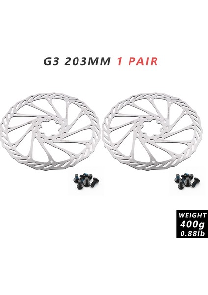 1 Çift 203MM Stil 1 Parça Avıd G3 Bisiklet Rotorları Dağ Bisikleti Yol Mtb Disk Frenler Vidalı Rotor Hidrolik Disk Fren Aracı (Yurt Dışından)
