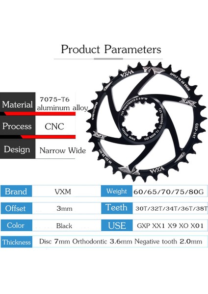 Ofset 3mm Stili Gxp Ofset 3mm Vxm Mtb Gxp Bisiklet Aynakol Sabit Dişli Krank Aynakol Zincirli Çark Sram Gx Xx1 X1 X9 Gxp Pedivela Ofset 3mm (Yurt Dışından) modelleri