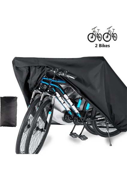 Siyah Stil Xxl Bisiklet Bisiklet Örtüsü Su Geçirmez Açık 2 Bisiklet Için Ağır Hizmet 210D Oxford Xxl Tekerlek Yağmur Örtüsü (Yurt Dışından) modelleri