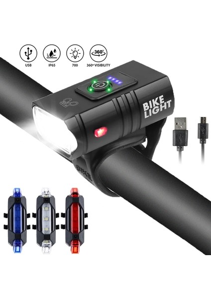 Kırmızı Stil T6 LED Bisiklet Işık 10W 800LM USB Şarj Edilebilir Güç Göstergesi Mtb Dağ Yol Bisikleti Ön Lamba El Feneri Bisiklet Ekipmanları (Yurt Dışından)