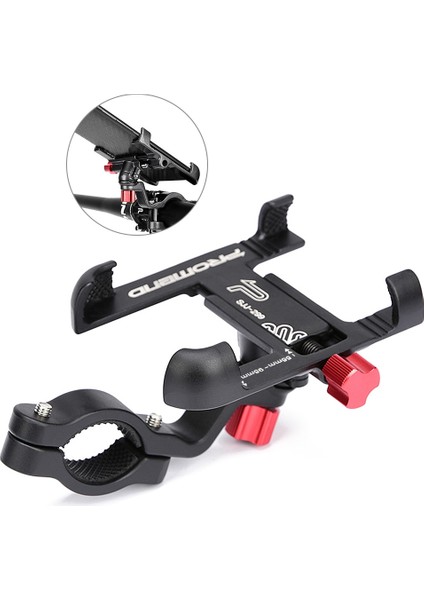 Titanyum Tarzı Alüminyum Alaşımlı Bisiklet Telefon Bağlantısı Bisiklet Motosiklet Telefon Tutucu 360 ° Döndürme Ayarlanabilir Telefon Beşiği Gidon Bicicleta (Yurt Dışından) fiyatları