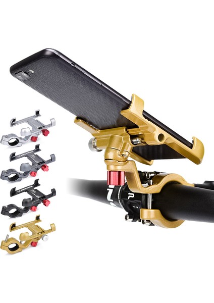 Titanyum Tarzı Alüminyum Alaşımlı Bisiklet Telefon Bağlantısı Bisiklet Motosiklet Telefon Tutucu 360 ° Döndürme Ayarlanabilir Telefon Beşiği Gidon Bicicleta (Yurt Dışından) indirimleri