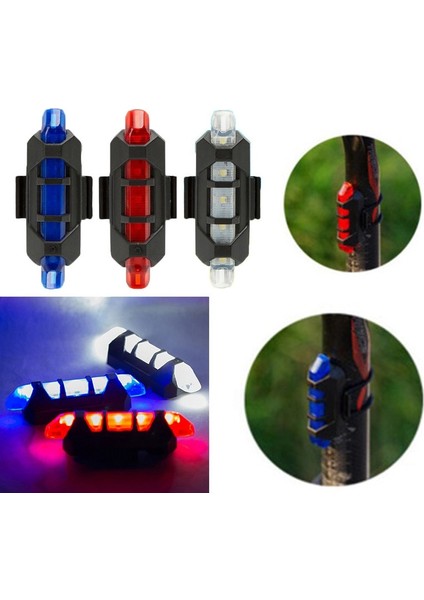 Kırmızı Stil 1 Adet Bisiklet Arka LED Işık LED Bisiklet Arka Kuyruk Işık USB Şarj Edilebilir Dağ Bisikleti Lambası Su Geçirmez Işık Bisiklet Aksesuarları (Yurt Dışından)