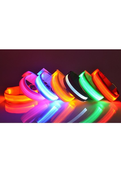 C Stili 1 Paket Parlayan Bilezikler Spor LED Bileklikler Koşucular Için Ayarlanabilir Koşu Işığı Joggers Bisikletçiler Bisiklet Uyarı Işığı Pil (Yurt Dışından)