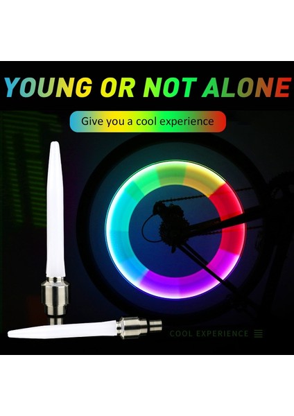 Çok Renkli Stil Lastik Lambası Bisiklet Işık LED Neon Işık Valfi Kök Cap Mtb Bisiklet Bisiklet Araba Motosiklet Tekerlek Lastik Lambası Güvenlik Uyarısı (Yurt Dışından)