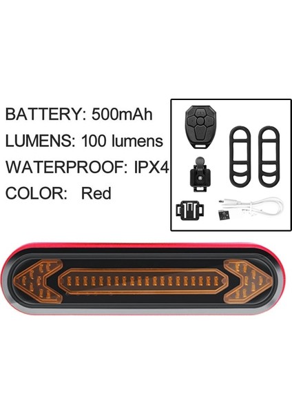 008 B Tarzı X5 Akıllı Otomatik Fren Algılama Işığı Bisiklet Kablosuz Dönüş Işığı Bisiklet Arka Lambası USB Bisiklet Arka Işık Aksesuarları Bisiklet Lazer Işığı (Yurt Dışından)