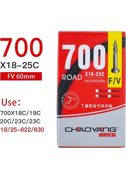 700 18-25C Fv 60MM Stili Dayanıklı Standart Iç Tüp Fransız Valf Bisiklet Lastiği Yol Bisikleti Döngüsü Butil Kauçuk Fv 80LLLL Lastik (Yurt Dışından)