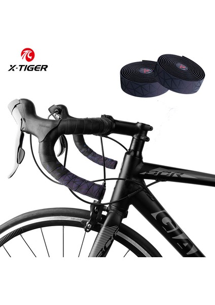 X-DCCD-0201 Stili X-Tıger Gidon Bandı Yol Bisikleti Kavrama Bisiklet Aksesuarları Bar Bandı Profesyonel Bisiklet Sönümleme Titreşim Önleyici Sargı Bar Bandı (Yurt Dışından)