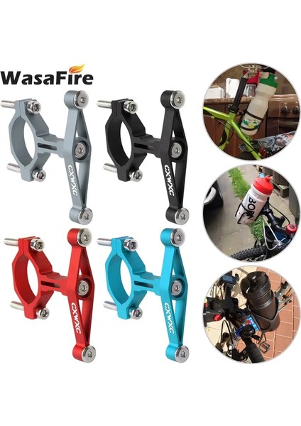 Siyah Stil Bisiklet Su Şişesi Montaj Adaptörü Bisiklet Su Bardağı Kafes Tutucu Ayarlanabilir Bisiklet Şişe Braketi Bisiklet Gidon Seatpost Çatal (Yurt Dışından)