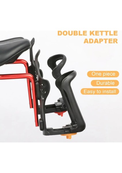 Mavi Stil Bisiklet Bisiklet Kararlı Metal Bisiklet Arka Montaj Eyer-Ray Braketi Çift Su Şişesi Kafesleri Tutucu Su Isıtıcısını Uzatın Sabit Raf (Yurt Dışından) modelleri