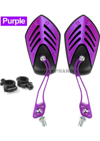 Mor Tarzı 1 Çift Bisiklet Aynası Büyük Görünüm Bisiklet Dikiz Aynası Elektrikli Bisiklet Scooter Için Çok Açı Ayarlanabilir Gidon Dikiz Aynası (Yurt Dışından)