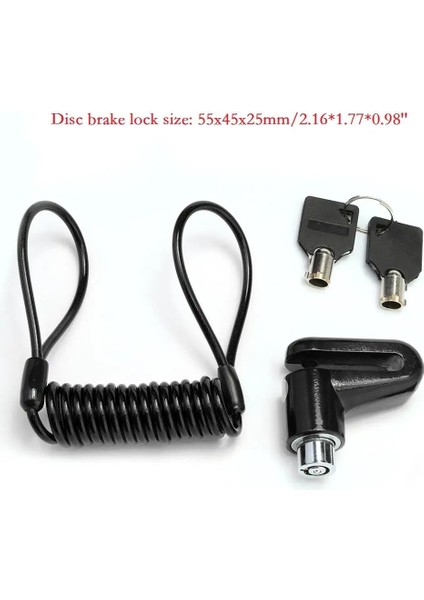 Siyah Stil M365 Elektrikli Scooter Bisiklet Disk Kilidi Hırsızlığa Karşı Tekerlekler Disk Frenler Çelik Telli Kilit Mtb Bisiklet Bisiklet Dağ Kilidi (Yurt Dışından)