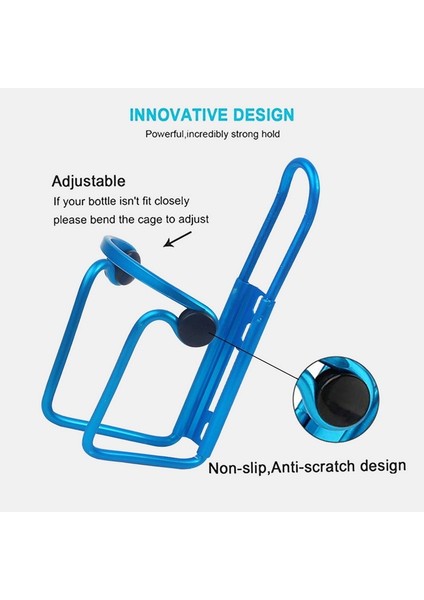 Mavi Stil Alüminyum Alaşımlı Mtb Bisiklet Su Şişesi Tutucu Dağ Bisiklet Şişesi Kafes Braketi Bisiklete Binme Içecek Su Bardağı Raf Aksesuarları (Yurt Dışından) fırsatları