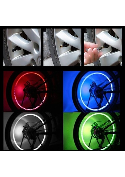Beyaz Stil 1 Adet LED Araba, Bisiklet, Moped, Motosiklet, Parlayan Tekerlek Kapakları Dropship Için Ole Tekerlek Kapakları (Yurt Dışından)
