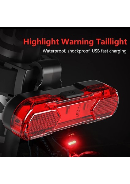 No.3 Tarzı USB Şarj Edilebilir Far Kuyruk Lambası Bisiklet Işığı LED Bisiklet Kuyruk Işığı Güçlü Bisiklet Arka Işıkları Bisiklet Lambası Bısıklet Aksesuarları (Yurt Dışından)