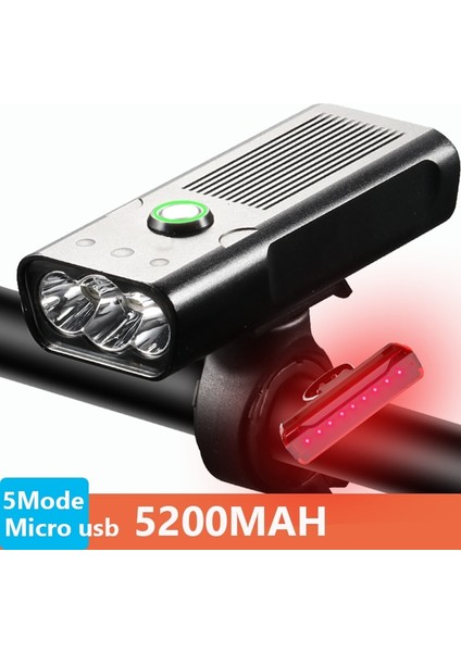 Paket F Tarzı Mah Mtb Bisiklet Işığı Ön USB Şarj Edilebilir LED Bisiklet Işığı Lm Su Geçirmez Bisiklet El Feneri Bisiklet Farı (Yurt Dışından)