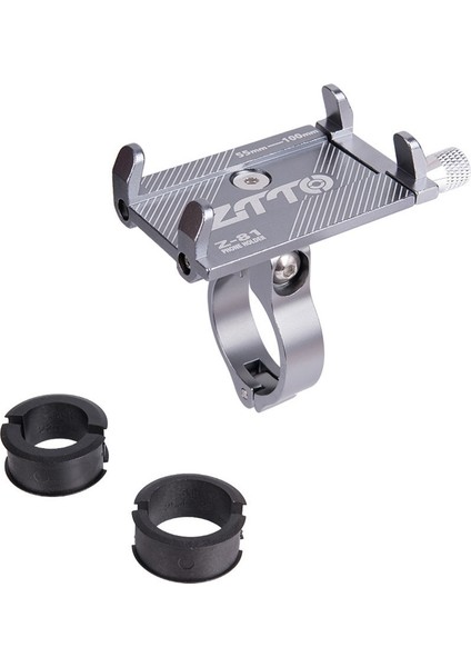 Gümüş Tarzı Bisiklet Scooter Alüminyum Alaşımlı Cep Telefonu Tutucu Dağ Bisikleti Braketi Cep Telefonu Standı Bisiklet Aksesuarları (Yurt Dışından)