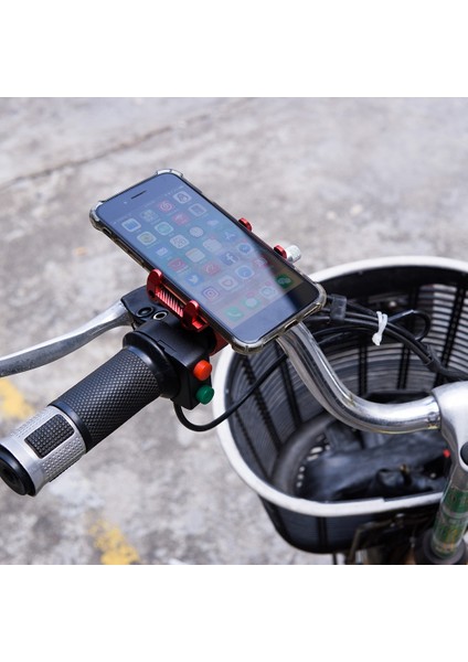 Gümüş Tarzı Bisiklet Scooter Alüminyum Alaşımlı Cep Telefonu Tutucu Dağ Bisikleti Braketi Cep Telefonu Standı Bisiklet Aksesuarları (Yurt Dışından) fırsatları