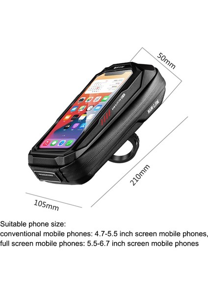 No.1 Tarzı Wıld Man Bisiklet Çantası Sert Kabuk Karbon Fiber Doku Su Geçirmez Dokunmatik Ekran Bisiklet Ön Üst Tüp Çanta Kılıfı Mtb Bisiklet Aksesuarı (Yurt Dışından)