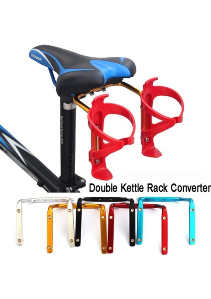 Sarı Stil Bisiklet Alüminyum Şişe Kafesi Dönüştürücü Dağ Bisikleti Eyer Çift Şişe Kafesi Adaptörü Koltuk Sürme Ekipmanları (Yurt Dışından) modelleri