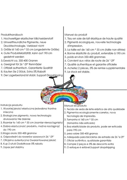 No.12 Tarzı Hssee Graffiti Serisi Bisiklet Kılıfı Premium Elastik Süt Ipek Kumaş Yol Bisikleti Kapalı Tozluk Solmayan Bisiklet Aksesuarları (Yurt Dışından) indirimleri