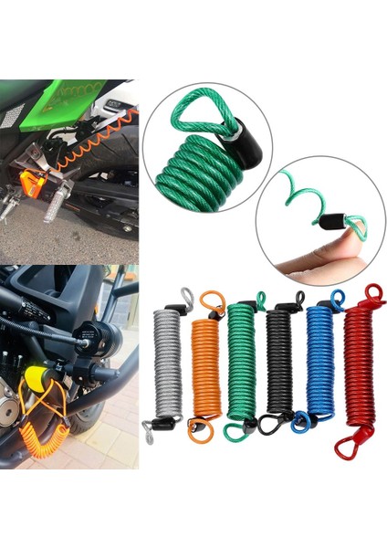 Turuncu Tarzı Evrensel Aksesuarlar Bisiklet Motosiklet Scooter 150CM Hırsız Alarmı Disk Kilidi Yaylı Hatırlatma Kablo Güvenliği (Yurt Dışından) fiyatları