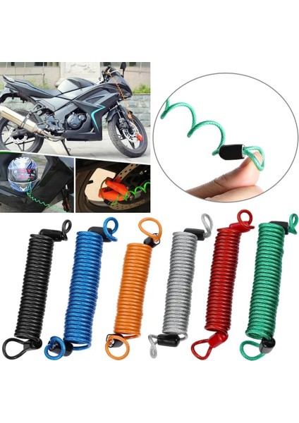 Turuncu Tarzı Evrensel Aksesuarlar Bisiklet Motosiklet Scooter 150CM Hırsız Alarmı Disk Kilidi Yaylı Hatırlatma Kablo Güvenliği (Yurt Dışından) indirimleri