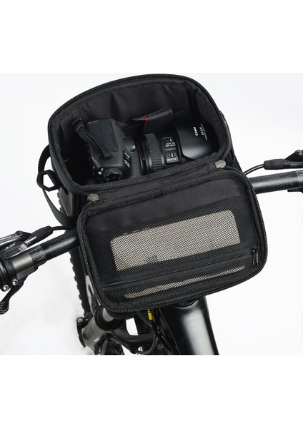 Tuval Gri Tarzı Rhinowalk Bisiklet Ön Çanta Dokunmatik Ekran 7 Inç Gidon Telefon Çantası Su Geçirmez Elektrikli Katlanır Bisiklet 4.5l Kamera Çantası Çanta (Yurt Dışından) fırsatları