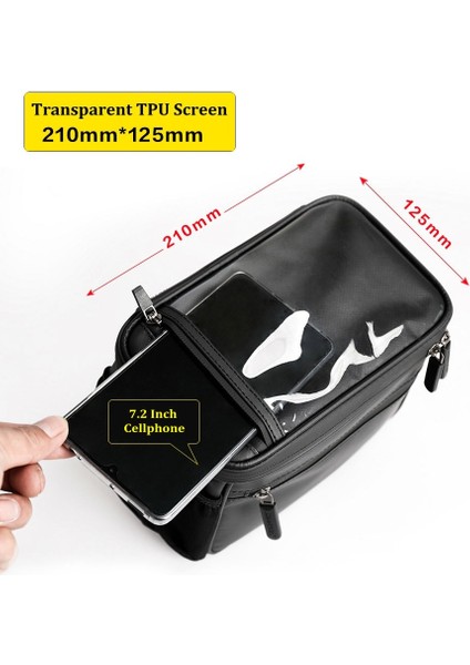 Tuval Gri Tarzı Rhinowalk Bisiklet Ön Çanta Dokunmatik Ekran 7 Inç Gidon Telefon Çantası Su Geçirmez Elektrikli Katlanır Bisiklet 4.5l Kamera Çantası Çanta (Yurt Dışından) indirimleri